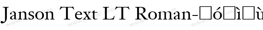 Janson Text LT Roman字体转换